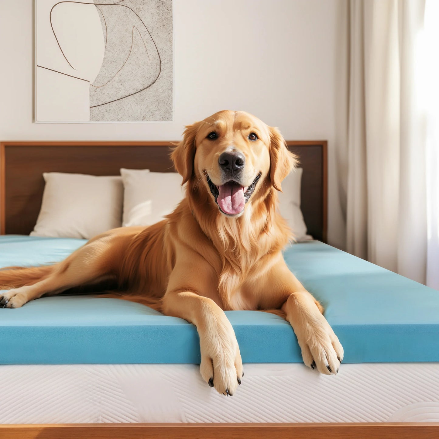 Memory Foam Mattress Topper - Gel Infused Cooling Mattress Topper, Pressure Relief, CertiPUR-US Certified