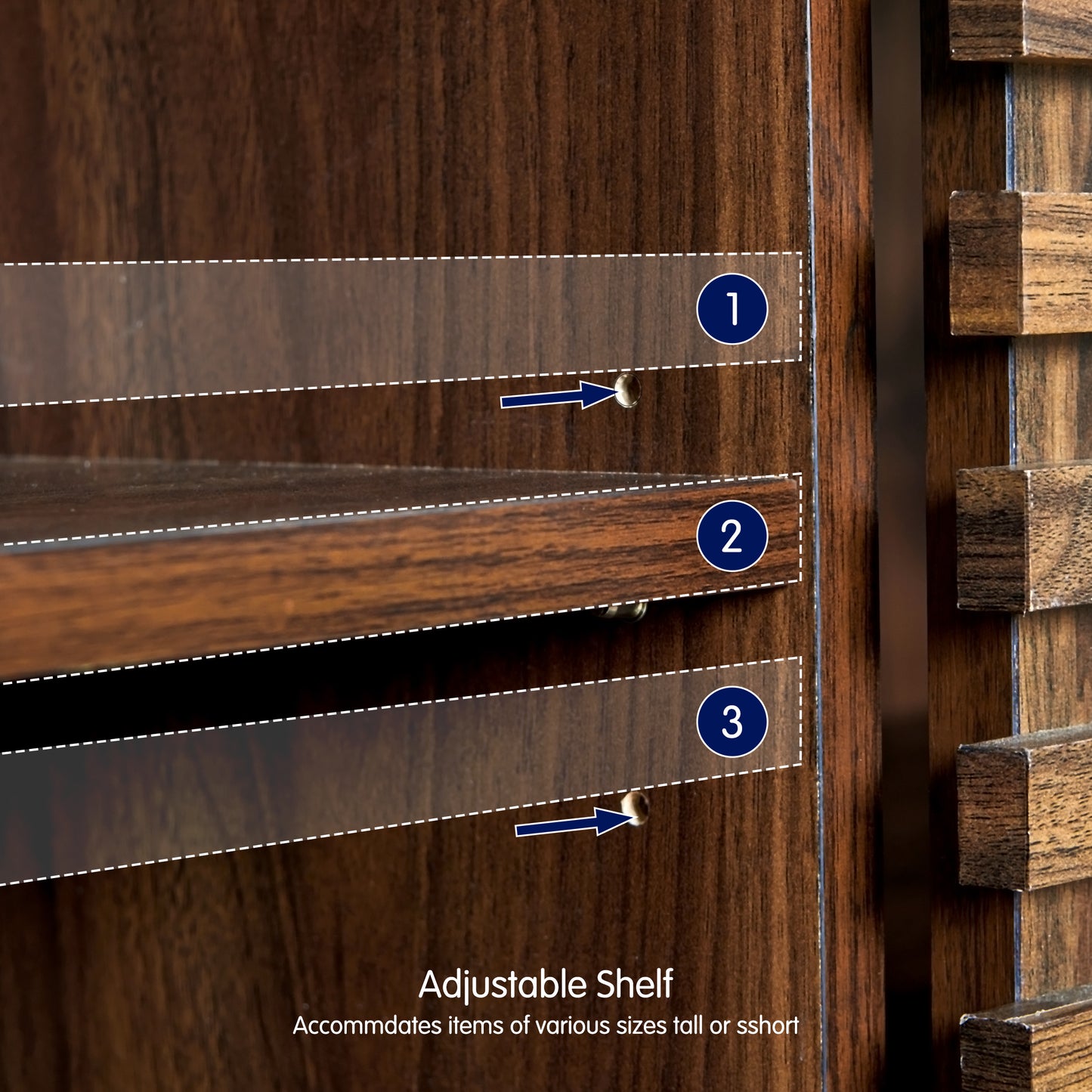 TV Stand for 55-60 Inch TV, Mid Century Modern Entertainment Center, TV Console with Sliding Door and Storage Shelves for Living Room, Brown