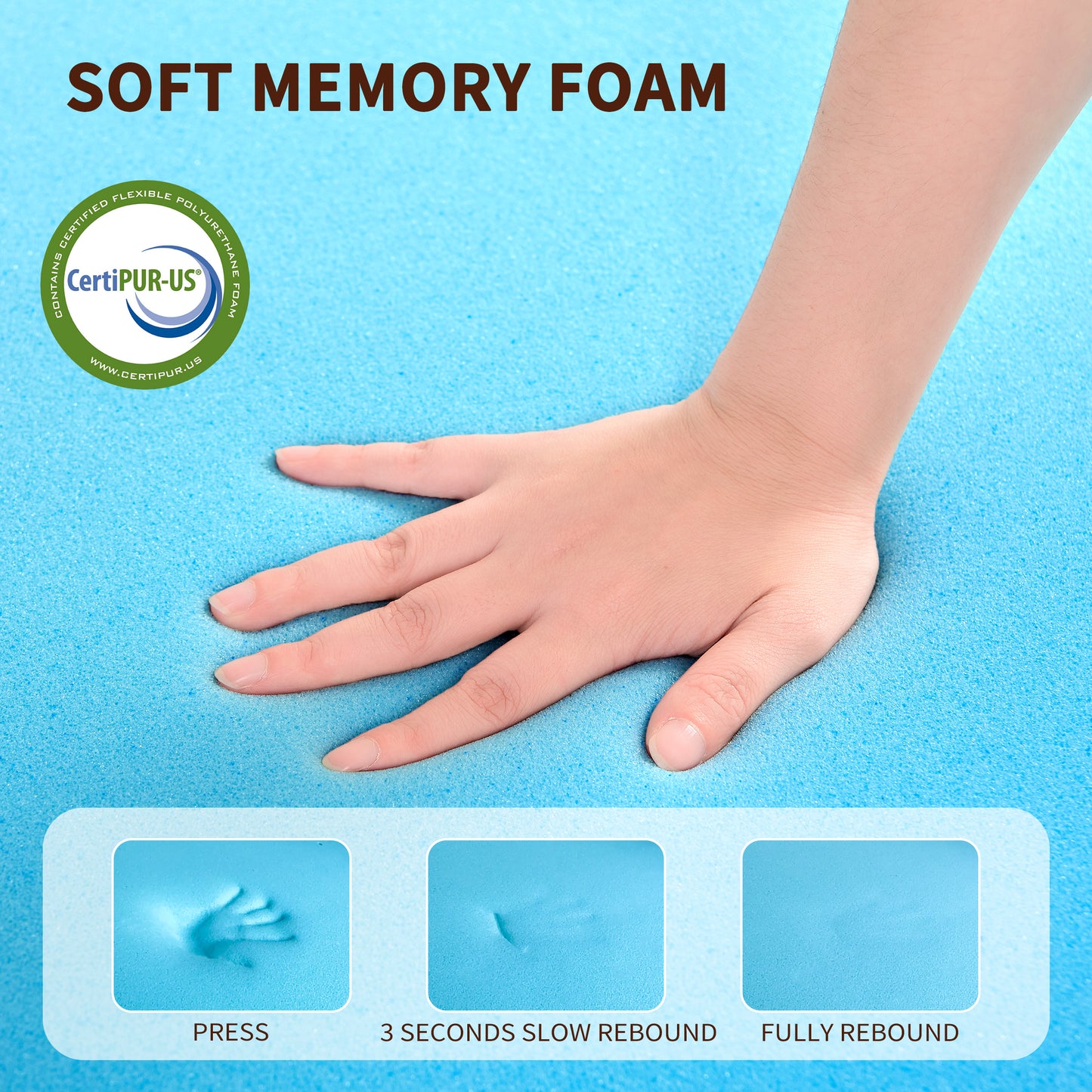 Soft Memory Foam Mattress Topper Pressure Relief Bed Mattress Pad