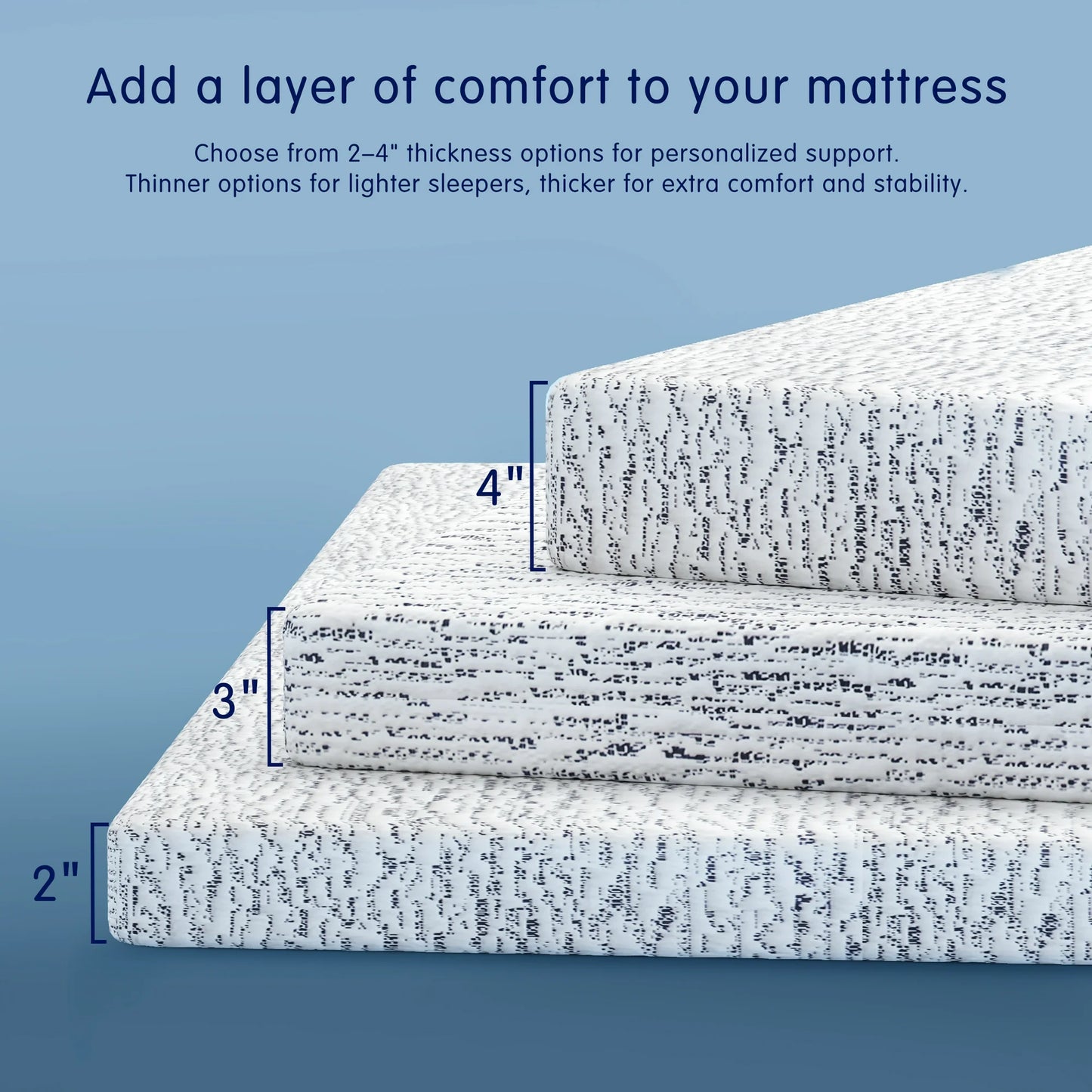 Dyfun Gel Memory Foam Mattress Topper Twin - Cooling Technology, CertiPUR-US Certified, Non-Slip & Machine-Washable Cover