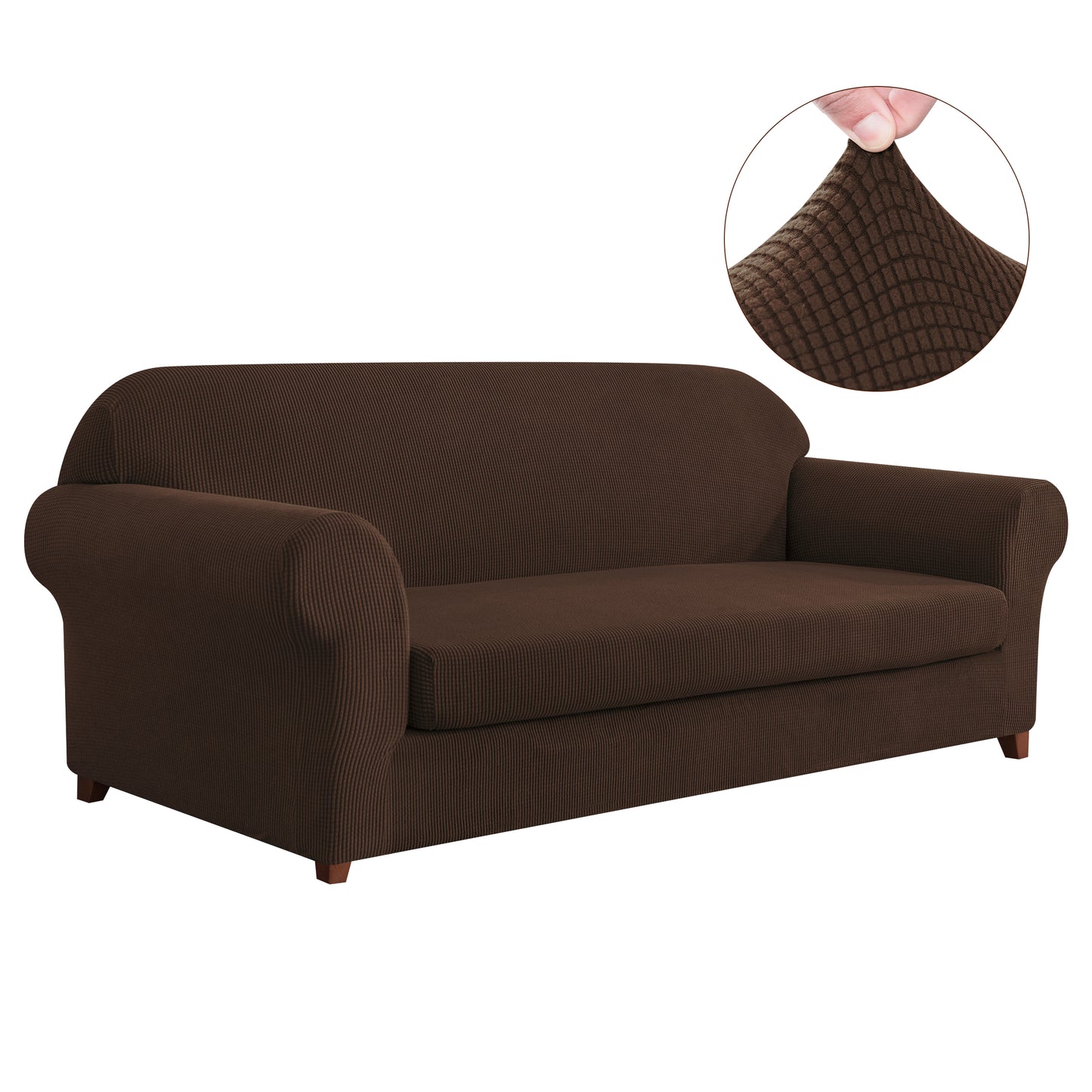 Traditional Couch Cover Stretch Sofa slipcover, Jacquard Couch Cushion Protector Pet Friendly