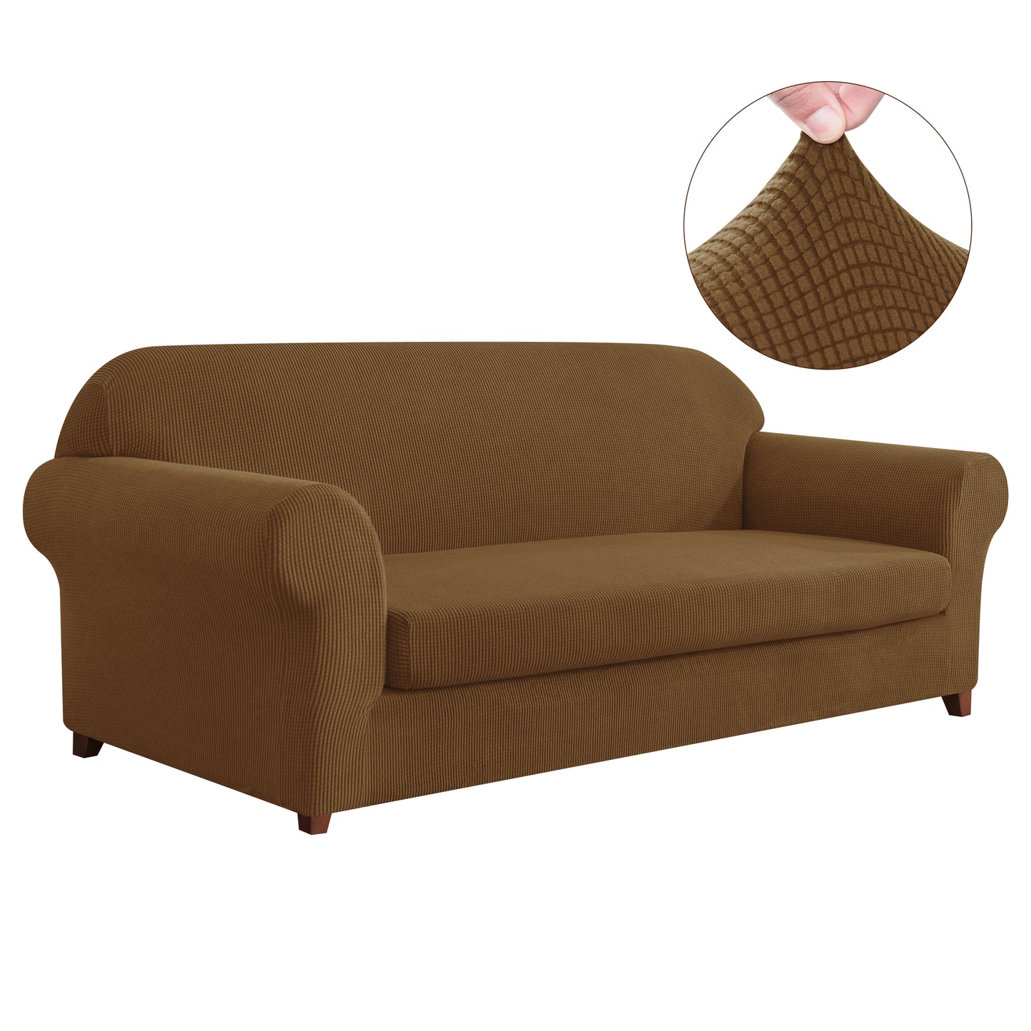 Traditional Couch Cover Stretch Sofa slipcover, Jacquard Couch Cushion Protector Pet Friendly