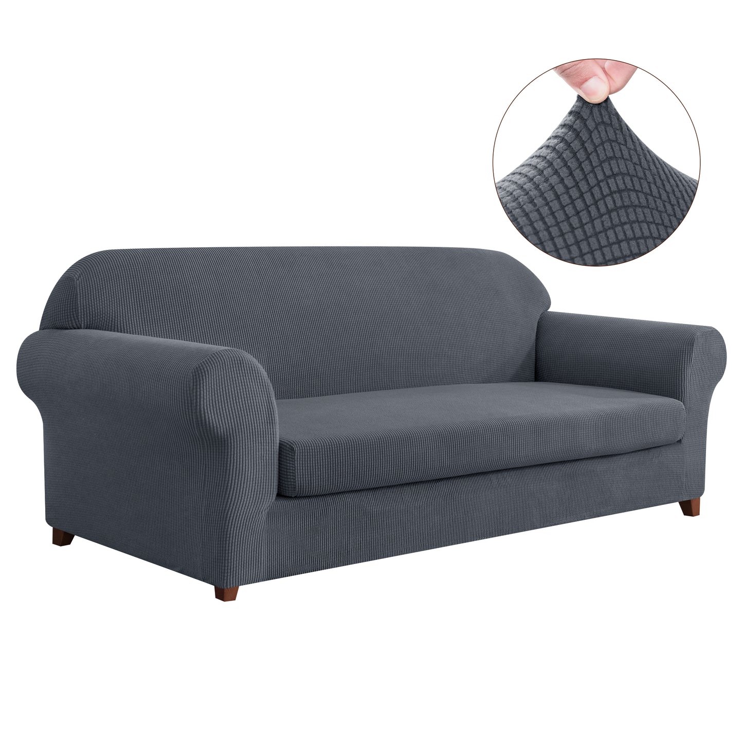 Traditional Couch Cover Stretch Sofa slipcover, Jacquard Couch Cushion Protector Pet Friendly