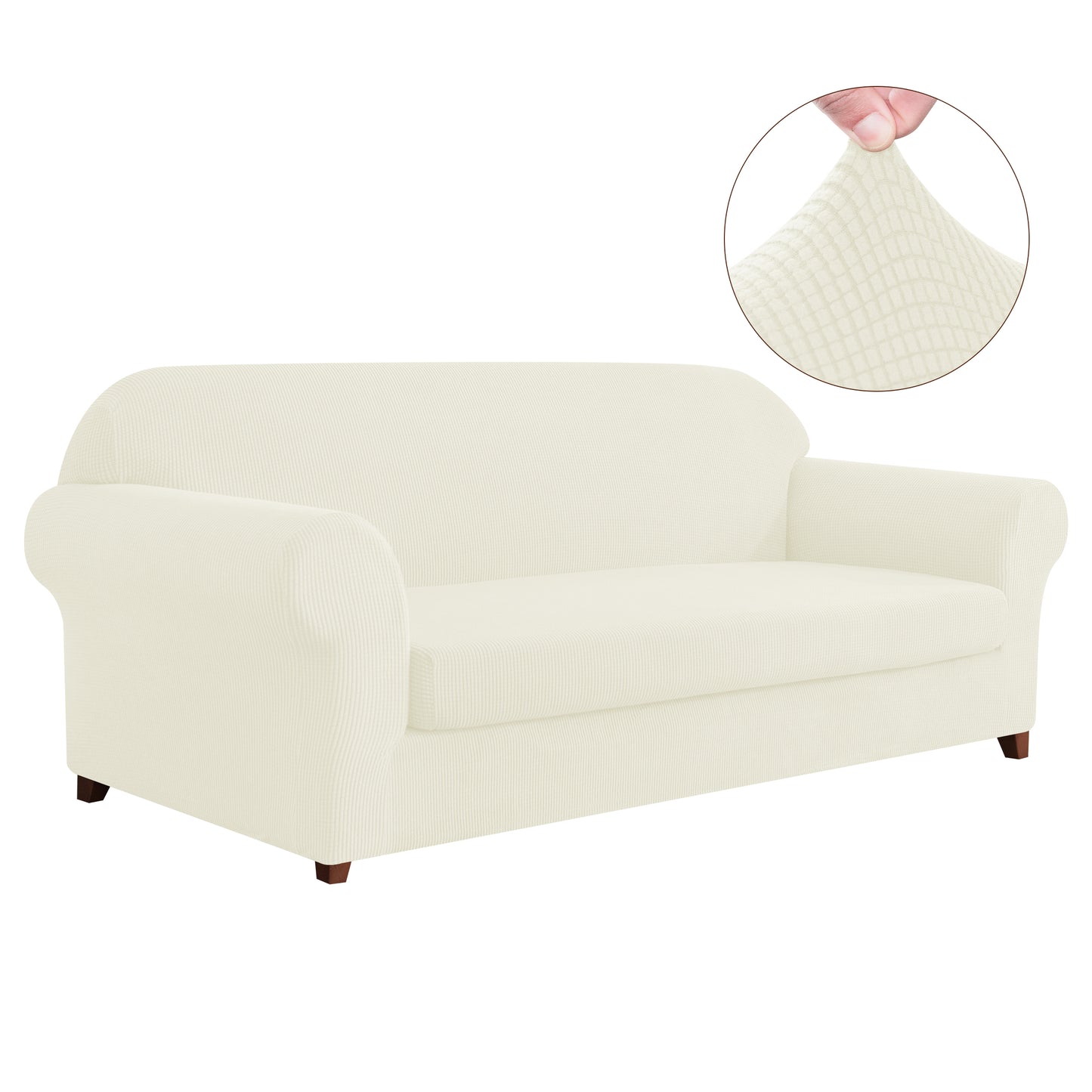 Traditional Couch Cover Stretch Sofa slipcover, Jacquard Couch Cushion Protector Pet Friendly