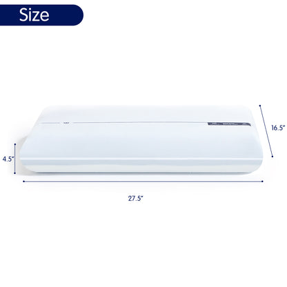 DyFun Gel Memory Foam Bed Pillow, Dual - Firmness Queen Size Pillow - Neck Pain Relief for Side & Back Sleepers