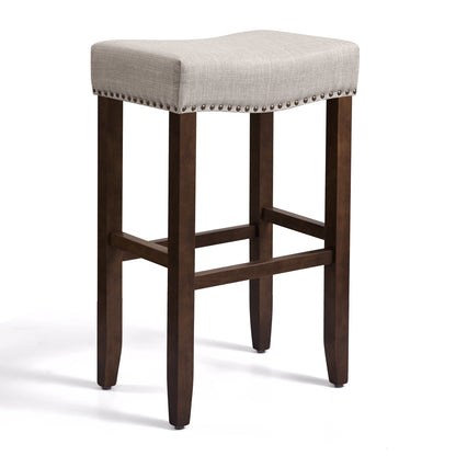 Backless Bar Stools Modern Counter Stool Chairs Wooden Kitchen Island Stools