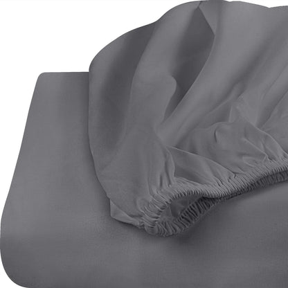 Guken® Bedding Cover - Bottom Sheet - Deep Pocket - Soft Microfiber - Shrinkage and Fade Resistant - Easy Care -1 Fitted Sheet Only (Grey)