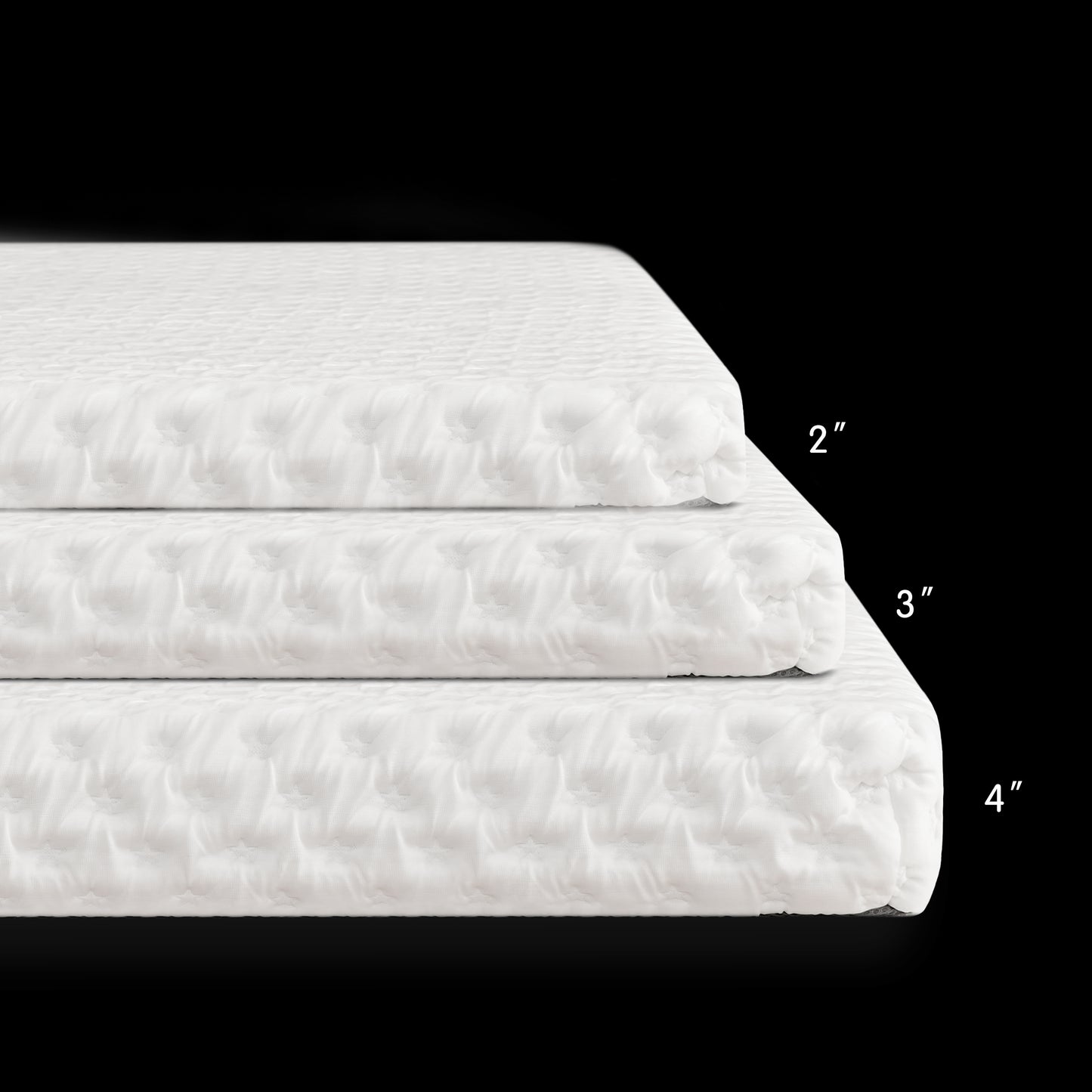 DyFun Gel Memory Foam Mattress Topper with Elegant Cooling Cover, Medium Plush Bed Mattress Topper