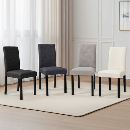 Hokway Dining Room Chairs, Parsons Diner Chairs Fabric Side Kitchen Chairs