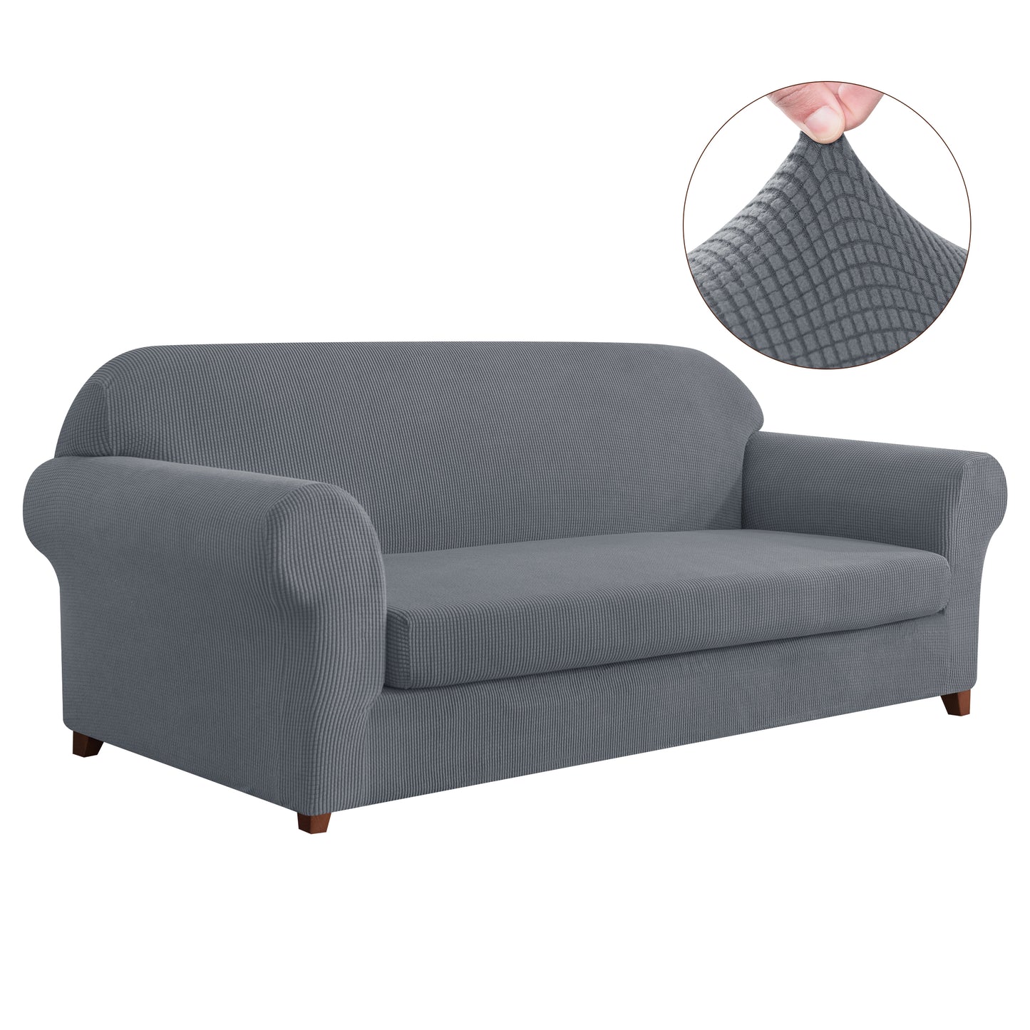 Traditional Couch Cover Stretch Sofa slipcover, Jacquard Couch Cushion Protector Pet Friendly