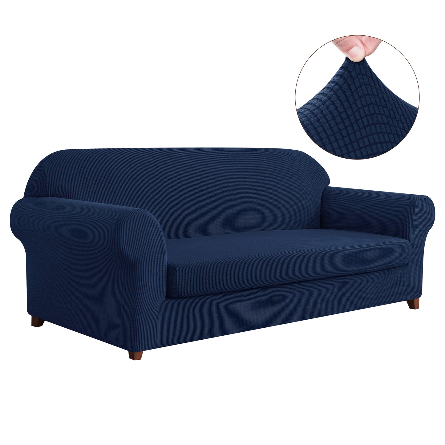 Traditional Couch Cover Stretch Sofa slipcover, Jacquard Couch Cushion Protector Pet Friendly