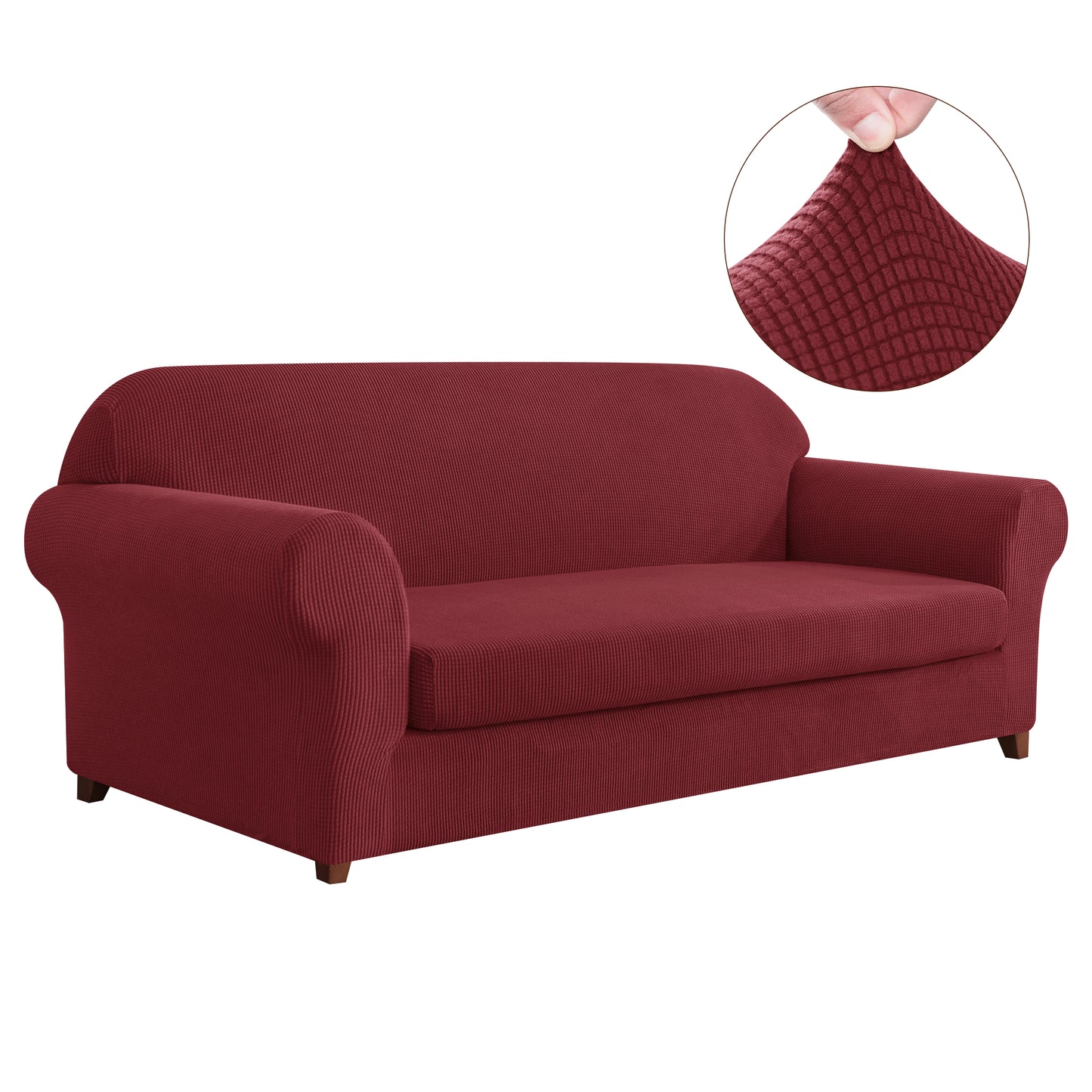 Traditional Couch Cover Stretch Sofa slipcover, Jacquard Couch Cushion Protector Pet Friendly