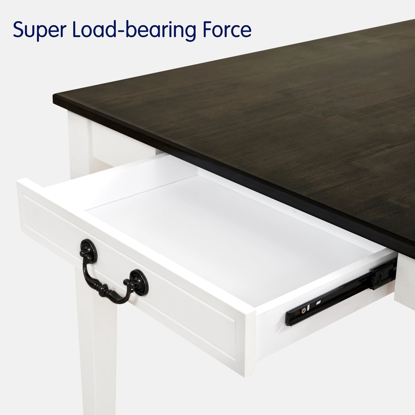 64" Dining Table for 4-6 Person, Rectangular Kitchen Table with Drawers for Kitchen, Dining Living Room
